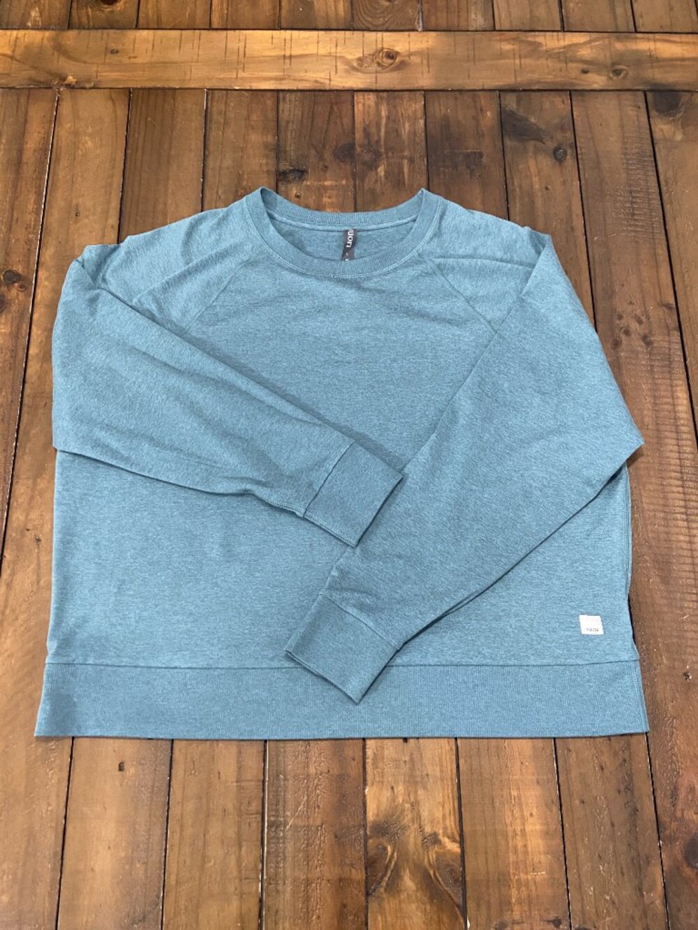 Vuori DreamKnit Halo Crew Neck Sweatshirt Teal L